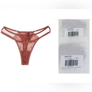 2 X Victoria’s Secret Very Sexy Thong Lace Panties Rose New In Pack Bundle Of 2
